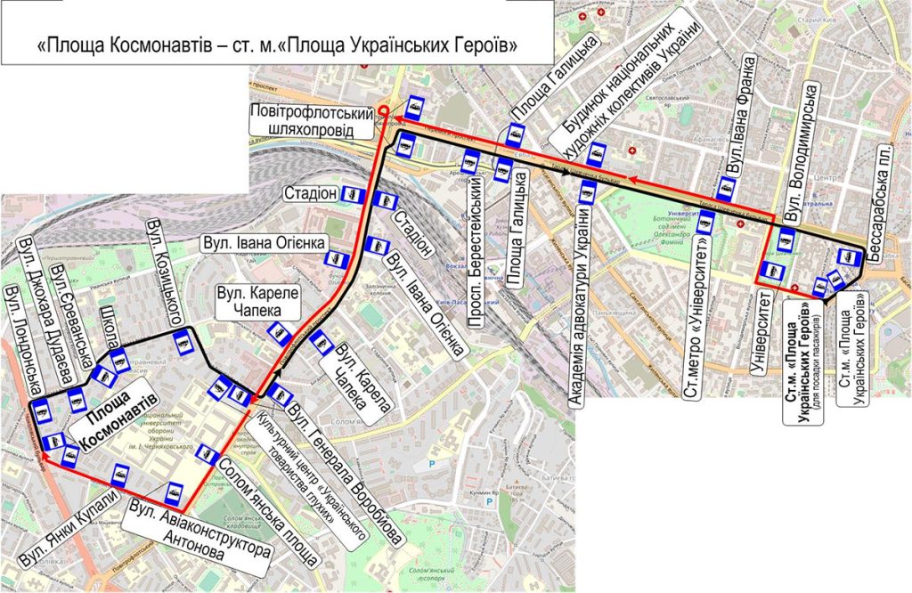 Автобус 17 в Києві – розклад, маршрут, зупинки, схема руху