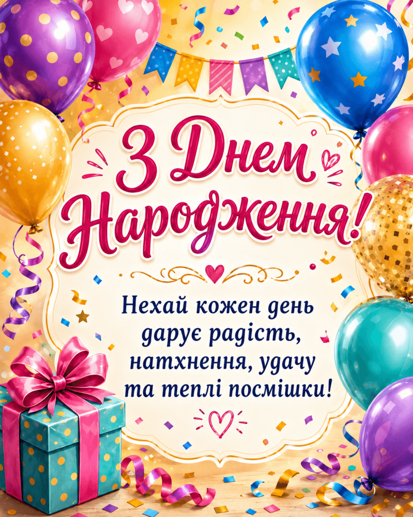 Побажання з днем народження